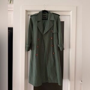Vintage green trench coat